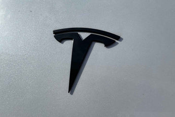 T Logo Emblem - Front - Glossy Black | Tesla Model 3 & Model Y