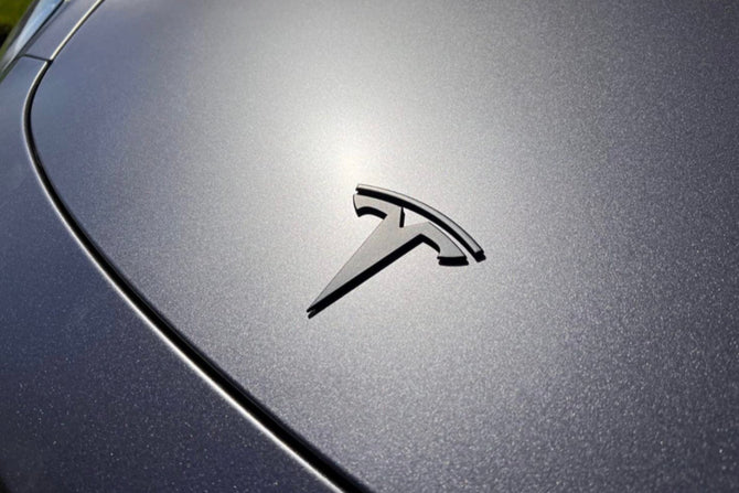 Tesla T Logo (METAL) - EVMIZE