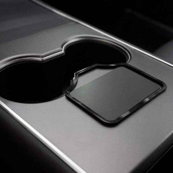 Acrylic Center Console Card Key Holder for Model 3/Y | Gloss Black | Anti-Slip