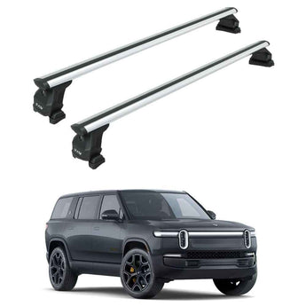 For Rivian R2 (2026-Up) Roof Rack Cross Bars Fix Point Silver