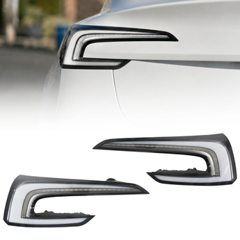 White Venom LED Tail Lights | Tesla Model 3 Highland - EVMIZE