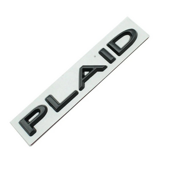 PLAID Letters Emblem | Tesla Model S & Model X