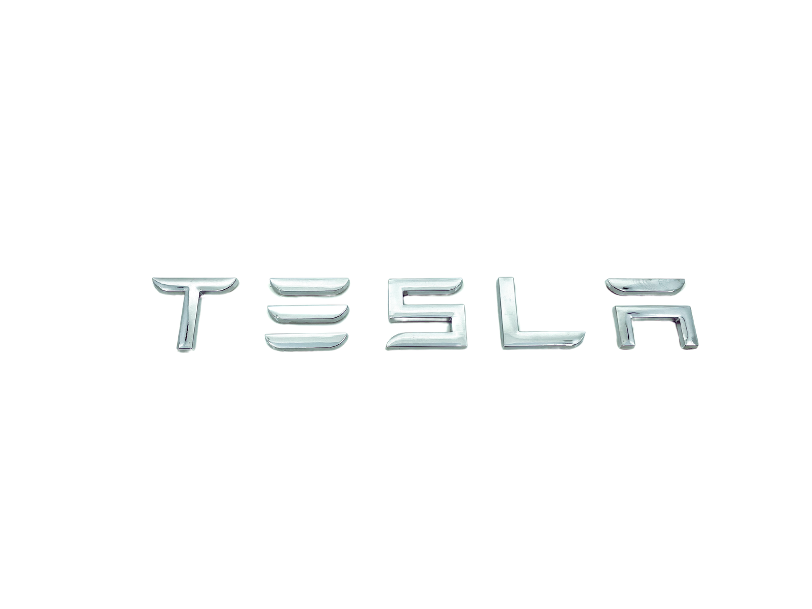TESLA Letters Emblem (METAL) – EVMIZE