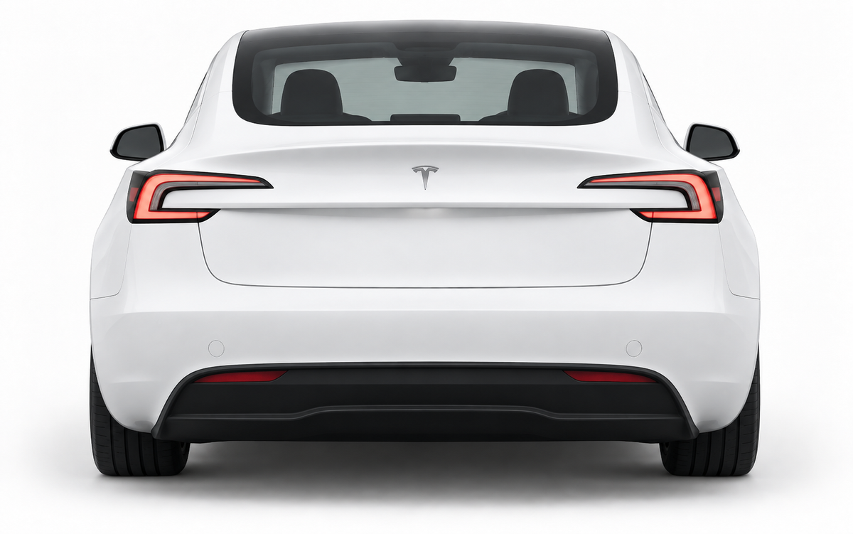 Rear view Tesla emblem builder