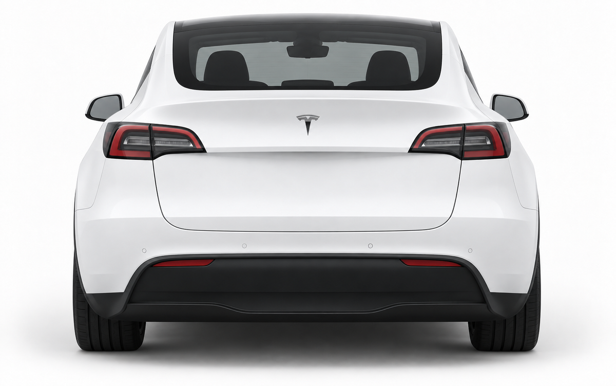 Rear view Tesla emblem builder