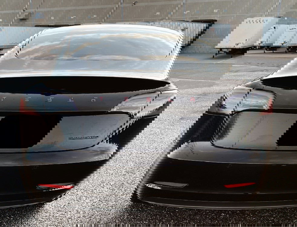 Red TESLA Letters Emblem – EVMIZE