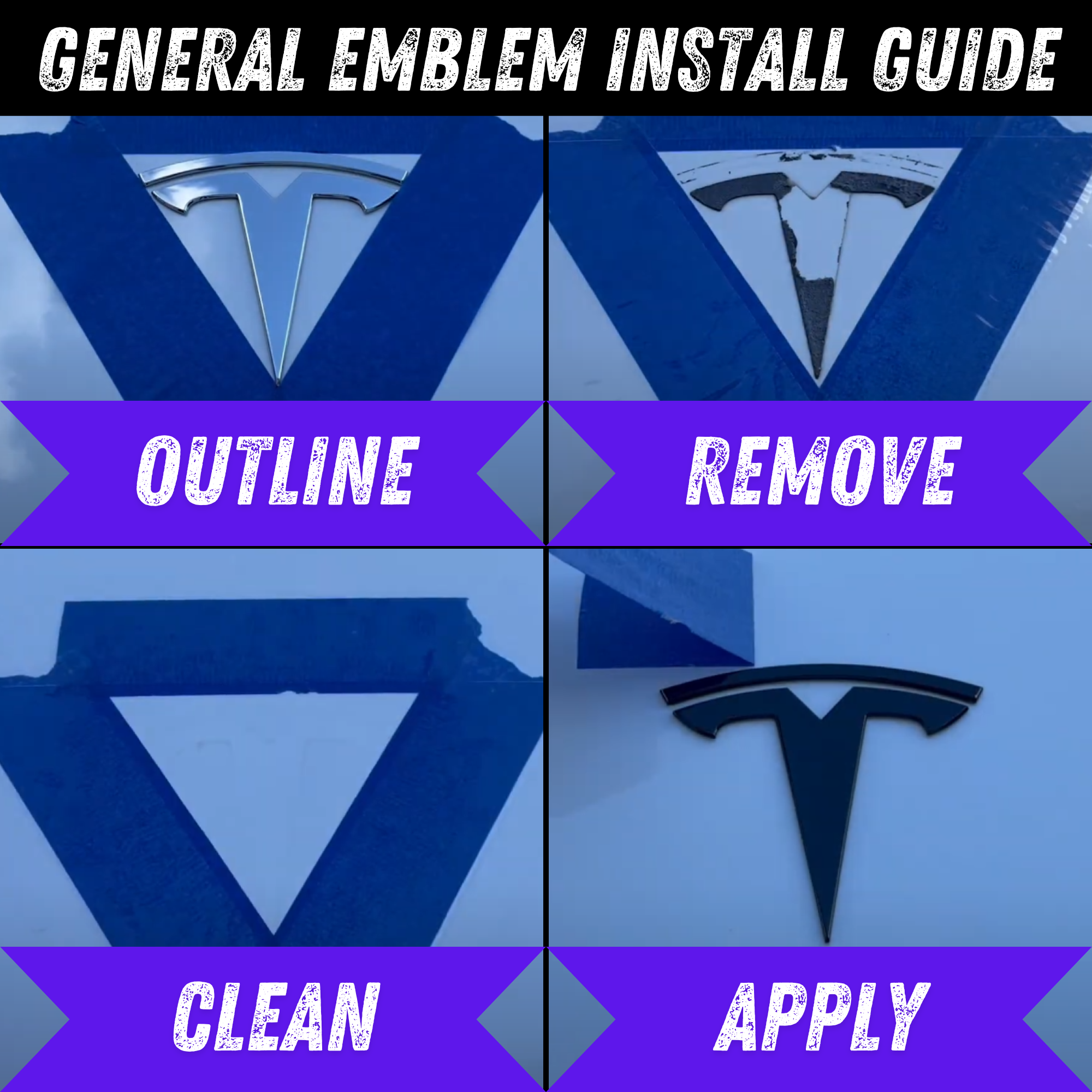 Chrome TESLA Letters Emblem – EVMIZE